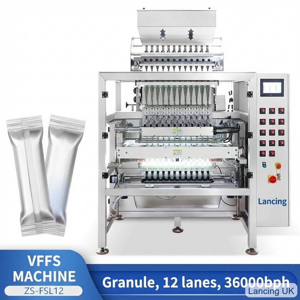 Vertical form fill and seal liquid machine